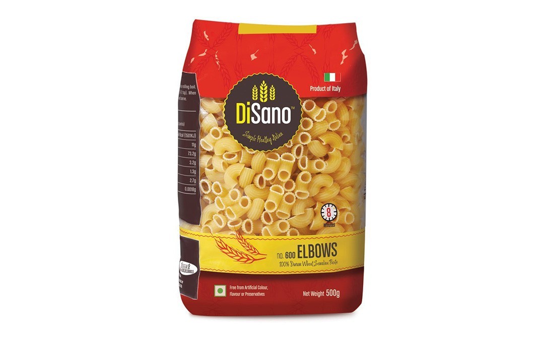 Disano Fusilli Elbows Durum Wheat Semolina Pasta   Pack  500 grams